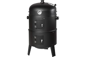 TecTake BBQ GRILL BARBECUE CHARBON DE BOIS FUMOIR SMOKER - diverses tailles au choix - (3en1 BBQ Fumeur/grill | No. 400820)