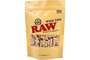 RAW Lot de 180 feuilles de papier filtrant pré-roulées pour RAW à rouler