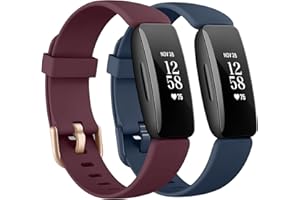 AMCC Straps Compatible with Fitbit Inspire 2 Strap, Soft Silicone Sport Replacement Wristband for Women Men