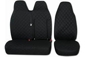 SITZBEZÜGE SCHONBEZÜGE BEZÜGE FORD TRANSIT MK6 , MK7 2000 - 2012 SCHWARZ Fundas de asiento para Ford Transit MK6, MK7 2000 – 2012, color negro.