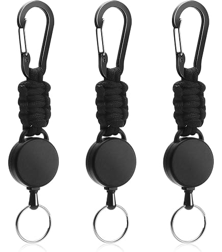 Vicloon Portachiavi Retrattile, 2 Pezzi Clip a Bobina, Portachiavi Allungabile, Retrattile