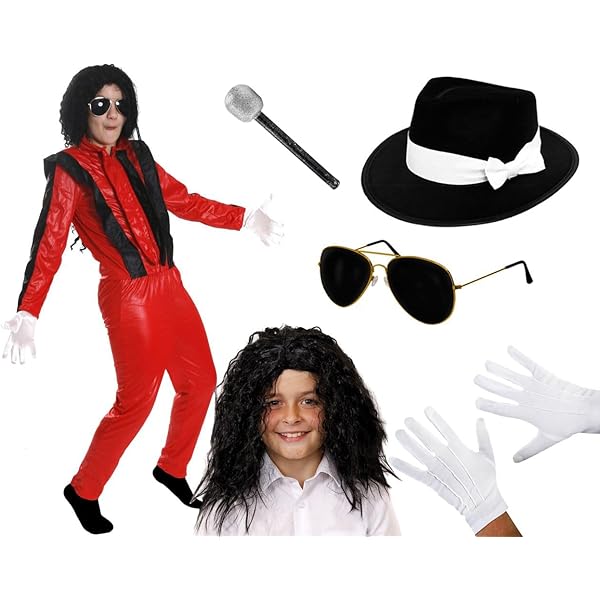 Michael Jackson Kostüm Kinder - Pop King MJ Outfit Mit Pailletten