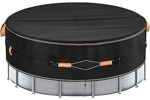 Neuradical Die Runde wasserdichte 420D-Schwimmbadabdeckung für oberirdische Pools, ideal für UV-Beständigkeit, Wetterfestigkeit und Staubdichtigkeit-305cm