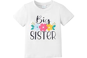 Miyanuby Family Matching T Shirts Romper for Big Sister and Little Sister, Summer Print Cotton Short Sleeve T Shirt Romper Jumpsuit Bodysuit One-Pieces Clothes