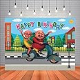 Party Baazaar Motu Patlu Theme Backdrop | Backdrop for Birthday Decoration | Happy Birthday Banner for Kids (Pack of 1, Multicolor, Size: 5x4 Feet)