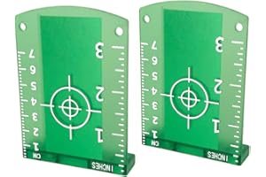 YOTOM Magnetic Floor Laser Targets, 2 Pack Card Plate for Green Beam Laser Level