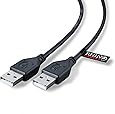 rhinocables USB 2.0 A Male to A Male Cable Lead for High-Speed Data Transfer and Connection — Ideal for Peripherals, External Hard Drives, Cameras, Docking Stations, Switches, Hubs, MP3, Modems, Printers, Web Cam, DVD & Blu-Ray, Speakers, WD My Cloud, Laptop Cooler — 3m / 300cm (Black)