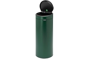 Brabantia Touch Bin New, 30 Litres, avec Seau Intérieur en Plastique - Pine Green