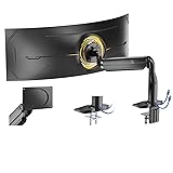 PUTORSEN Monitor Mount for 17-43 Inch Flat Curved Screen, Monitor Arm Screen Mount 18 kg per Arm, with 2 x 3.0 USB Port, Heig