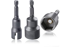 LEONTOOL 3-teiliges Wohnmobil-Steckschlüssel-Set, magnetischer Nivellierschere, Wohnmobil-Wagenheber, Stecknuss-Bohrer-Adapter, funktioniert mit 19 mm Sechskantantrieb, Schlitz-Flügelmuttern,