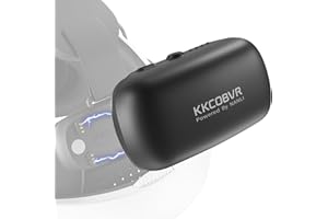kkcobvr Batterie P2 noire avec sangle de tête de batterie compatible avec Quest 3/2/PRO 10 000 mH