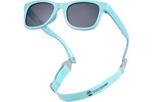 COCOSAND Flexible Polarized Baby Sunglasses with Strap UV Protection | For Toddler Infant Girl Boy Age 0-24 Months