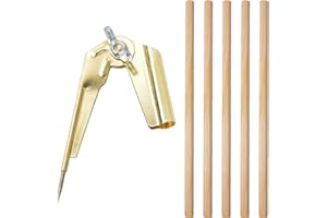 CATIME Compas de Mesure avec 5 Crayon, Compas Menuisier de Précision avec Porte-crayon, Boussole de Travail du Bois et Métal pour Géométrie, Dessin Technique, Marquage et Artisanat