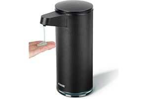 ‎AIKE AIKE SensePro Seifenspender Automatisch, USB-C aufladbar, Edelstahl Schwarz Matt 380ml für Flüssigseife