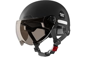 YUEMEUY Casco De Bicicleta para Adulto, Cascos De Scooter, Casco con Visera para Patinete Electrico, Casco De Bicicleta para Hombres Y Mujeres, Casco De Bicicleta De Montaña para Patineta