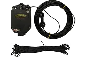 JYR4010-150W halvvågs-HF-antenn för amatörradio, 150 W, kortvågs-långtrådantenn, 4-band, 10 m/15 m/20 m/40 m, 1:64 balun, ingen tuner krävs, bärbart set med förvaringsväska