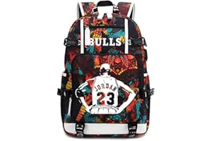 FANWENFENG koszykarz numer 23 Wielofunkcyjny Świecący plecak podróżny dla fanów laptopa torba dla mężczyzn i kobiet