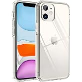Minesk iPhone 11 ile Uyumlu Crystal Clear (Ultra Şeffaf Silikon) Kılıf Arkası Sert Polikarbonat Kenarları Yumuşak TPU Darbe E