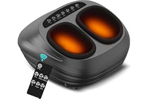 Shiatsu Foot Massager, iKristin Foot Massager with Heat, Feet Massager with Deep Kneading and Air Compression Massage,Remote Control (Black)
