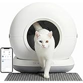 Haustier CB001 Gri Akıllı Otomatik Kedi Tuvaleti, APP ile Uzaktan Kontrol, 75lt Hazne, 7lt &ccedil;&ouml;p haznesi, Ağırlık sens&ouml;rl&uuml;