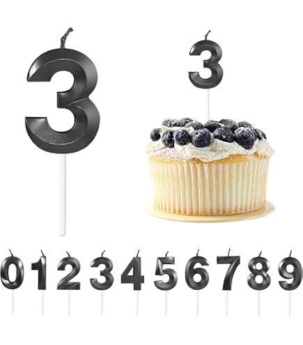 MTLEE Geburtstagskerze Zahl 8 - Niedliche Cartoon-Kerze Mit Blumen & Blättern Für Kuchen-Deko, Hawaii-Party & Kindergeburtstag