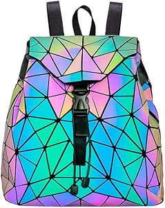 geometric reflective backpack