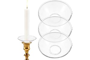 PEOVLVN 3 st ljusdroppskydd, glasbobecher för ljusstakar, ljusvaxfångare, ringar för ljusstakshållare, bröllop, fest, kyrka