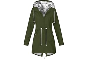 HAOLEI VêTements ImperméAbles Femme Veste Coupe-Vent Avec Poches Et Doublure ZippéE Manteau Coupe-Vent De Couleur Unie ImperméAbles Pour Femmes Veste De Pluie Pour Femme Vestes De ExtéRieur Blazer