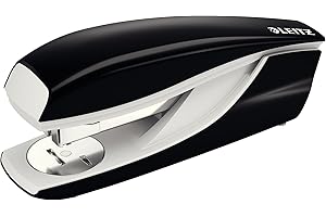 Leitz Agrafeuse de Bureau, Capacité 40 Feuilles, Noir, Boîtier Métallique Ergonomique, Agrafes Incluses, Gamme NeXXt, 55220095