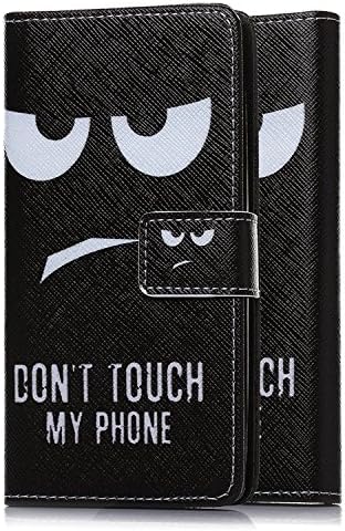 LDUDU® Samsung Galaxy J1 Mini 2016 (4 inch) case cover Artificial pu leather Case bag Protective Cover flipcase card slot wallet pouch stand holder with magnetic closure,Black face