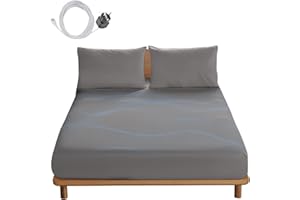 panthem Uziemienie prześcieradło z gumką 90 x 200 cm szare, głębokość 38 cm kieszeń uziemienie prześcieradło uziemienie prześcieradło dla lepszego snu i pomocy w przypadku lęku, bawełna i włókno