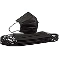 Triplast Black Disposable Masks | Pack Of 50 | 3-Layer Face Covering | Suitable for Sensitive Skin, TPBLACK3PLYMASK