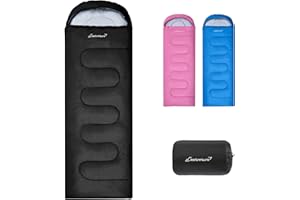 Clostnature Sleeping Bag for Adults and Kids - Lightweight Sleeping Bags for Camping, Compact 3 Season Ultralight Design, Warm and Wide Fit for Single Use, Ideal for Girls, Boys, Hiking, Backpacking