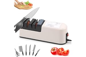 Sonhomay Elektrischer Messerschärfer Küchenmesser Schere Schärfgerät mit Schleifstein für grobe Schärfung Reparatur und Schärfen von Messern