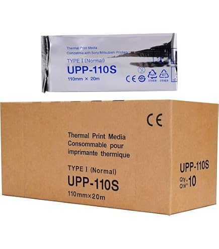 Sony UPP-110HG Lot 10 Rouleaux Papier Ultrasons Haute Brillance - Imprimante Médicale