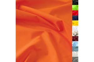 TOLKO 50cm Baumwollstoff Meterware uni | Popeline Stoff aus ÖkoTex Baumwolle in leuchtenden Farben | Kleiderstoff Dekostoff Vorhangstoff Bezugsstoff Patchwork Kinder Stoffe zum Nähen (Orange)