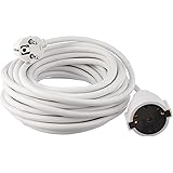 Meister Schutzkontakt-Verlängerung - 10 m Kabel - weiß - Kunststoffleitung - IP20 Innenbereich / Kupplung mit Berührungsschut