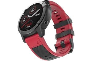 MYSNBKN Compatible con Fenix 5 Correa 22mm de Ancho Pulsera de Silicona Ajuste Fácil para Fenix 5/Fenix 5 Plus/Fenix 6/Fenix 6 Pro/Forerunner 935/945/Approach S60/Quatix 5