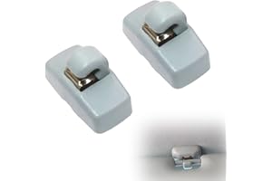 Vroxdrez 2 Unidades de Soporte para Parasol de Coche, Gancho Compatible con VW (Caddy, Golf Mk4, etc.), Seat (Ibiza, León) y Skoda (Fabia, Octavia, Superb) (3B0857561B)