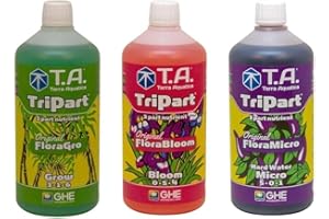 Senua - General Hydroponics Hard Warter Flora Series QT - FloraGro, FloraBloom y FloraMicro Jardín, césped, Suministro, Mantenimiento, 1 litro