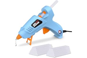Hot Glue Gun, NEU MASTER Mini Glue Gun Kit 2 Temp Modes with 50pcs Mini Glue Sticks, Hot Melt Glue Gun 20W Blue for Kid, Quick Home Repair, Sticky Balloons, DIY & Crafts and Festival Decorations