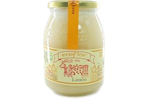 ECOFLOR MIEL DE PRODUCCIÓN ECOLÓGICA Miel de citron. Miel d'abeille Espagnol pur, 100% naturel. Goût de notes acides de citron. Miel artisanal cultivé sur place dans la région de Cantabrie, en Espagne. Miel d'abeille pur. Gourmet.