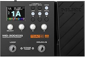 NU-X NUX | MG-300 mkII Guitar Multi-Effects Pedal | Amp Modelling, USB Audio Interface, Expression Pedal, IR Cabinet Sim, Jam Drums, Looper & Quicktone Software
