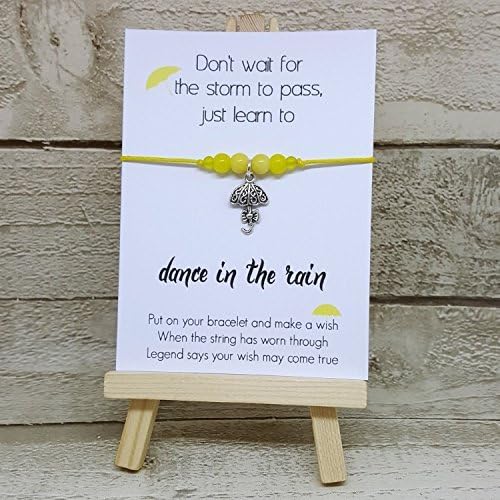 Wish-Let, Wish Bracelet - DANCE IN THE RAIN - Beaded Wish Bracelet, Friendship Bracelet, Wish Anklet