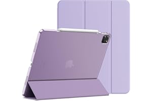JETech Etui dla iPad Pro 12,9 Cala (6./5. Generacji, Model 2022/2021), Obsługuje Ładowanie Pencil, Przykryć z Automatyczne Budzenie/Usypianie (Jasny Fiolet)
