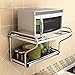 Produktbild HGNcj Küche Lagerung und Organisation Küche Regal Edelstahl Wandmontiert Multifunktionsregal Microwelle Backofen Regal (35,5 * 59,3 * 41CM) Unter Regallagerung
