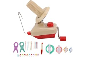 BAOFUYA Garnknäuelwickler, Garnknäuelwickler Handbetriebener Garnknäuel und Knäuelwickler Combo mit Einfach zu Installierendem Tischgarnknäuelwickler Nähzubehör