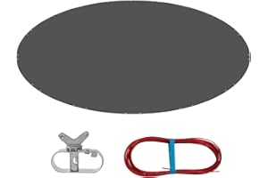 WOLTU Okrągła osłona basenu, Ø 520 cm, wodoszczelna, plandeka solarna do basenu Ø 420-460 cm, plandeka zimowa z polietylenu o gramaturze 200 g/m², plandeka okryciowa z liną drucianą i aluminiowym