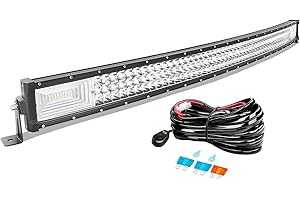 AUXTINGS 108,2 cm 540W Triple rangée 7d Barre Lumineuse LED de Travail Spot inondation Combo Faisceau DC 12V-24V 6000K Offroad Véhicules 4x4 ATV Utvs