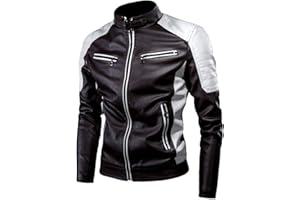 Hebezn Motorcycle Running Jacket, Red, Unisex, Adult, Winter, Biker, Anorak, PU Synthetic Leather, Polyester, Size L